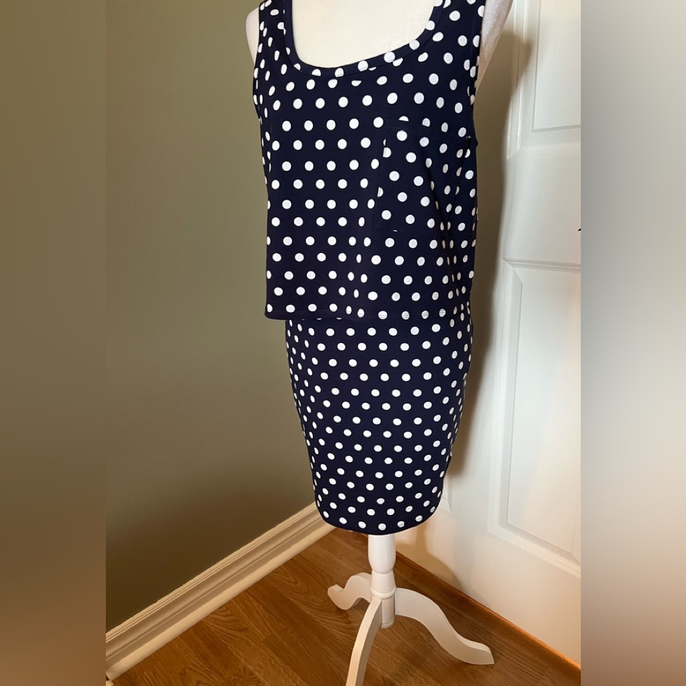 Cute Navy & White Dress